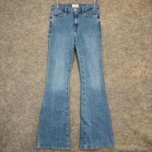 Frame Le High‎ Flare Jonah Bell Bottom Jeans Womens 27 Blue Denim Jean Pants 70s